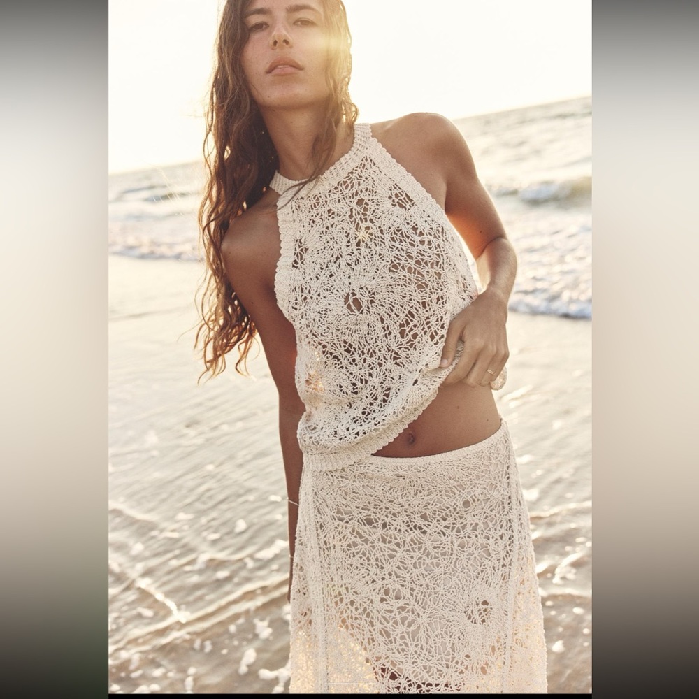 Zara crochet halter top 2025 - Picture 7 of 14